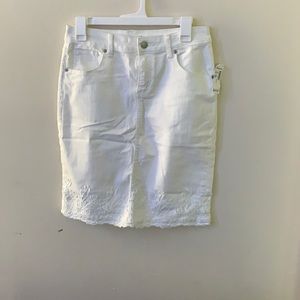 Whiten Jean  Skirt
